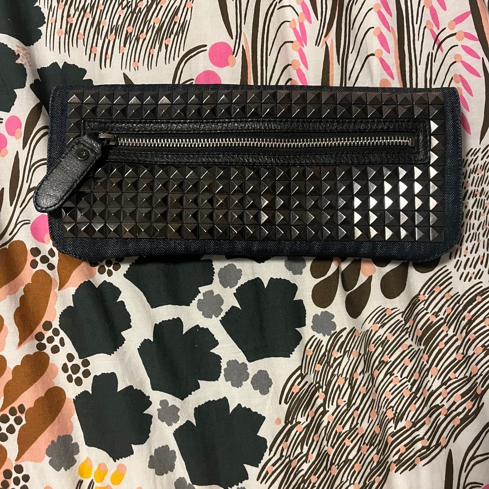 BCBG Black Studded Wallet/Clutch